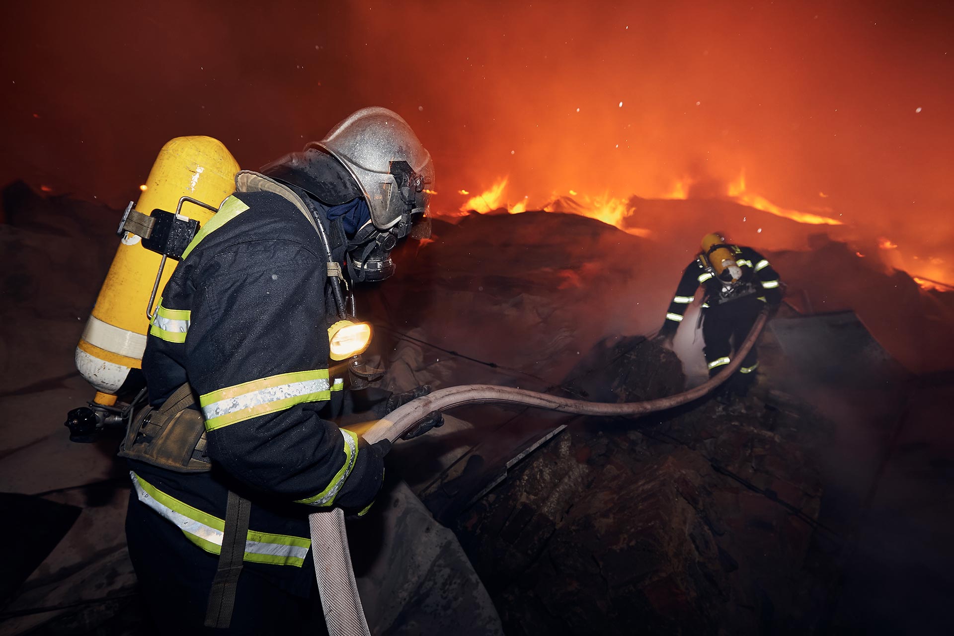 Firefighters Battle Late Night House Fire