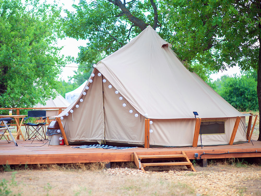 View of Modern Camping Tent